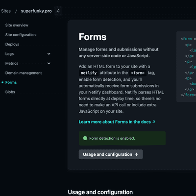 Contact forms