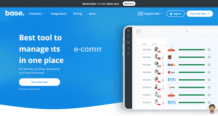 base baselinker support integration